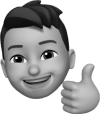 Yurixander's memoji with a thumbs up sign